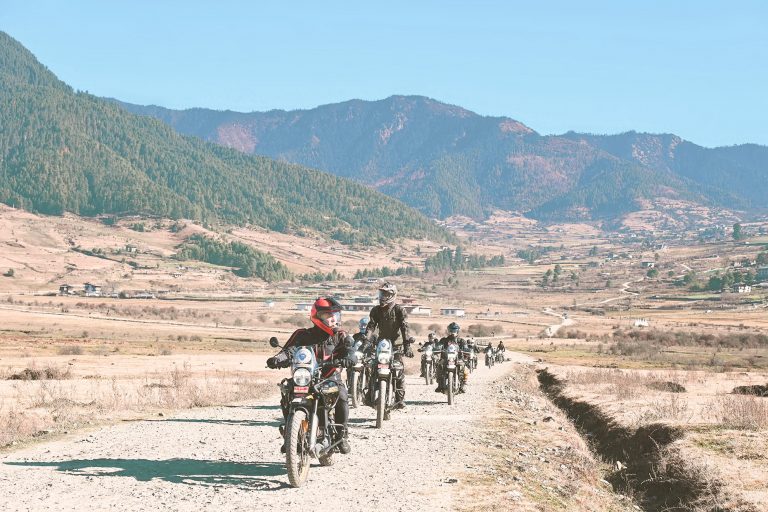 The Dragon’s Path: Bhutan Motorcycling Tours in Gangtey, Bhutan